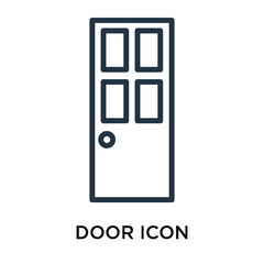 door icon isolated on white background. Simple and editable door icons. Modern icon vector illustration.