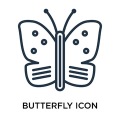 butterfly icons isolated on white background. Modern and editable butterfly icon. Simple icon vector illustration.