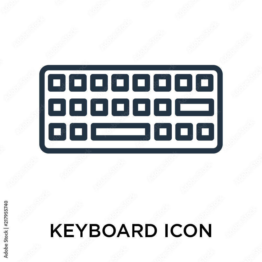 Fototapete keyboard icons isolated on white background. modern and editable keyboard icon. simple icon vector i