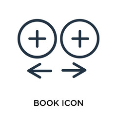 Obraz premium Book icon vector isolated on white background, Book sign , thin symbol or stroke element design in outline style