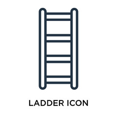 ladder icon isolated on white background. Simple and editable ladder icons. Modern icon vector illustration.