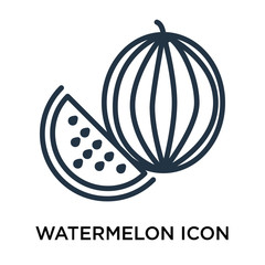 watermelon icons isolated on white background. Modern and editable watermelon icon. Simple icon vector illustration.