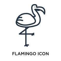 flamingo icons isolated on white background. Modern and editable flamingo icon. Simple icon vector illustration.