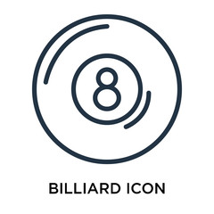 billiard icons isolated on white background. Modern and editable billiard icon. Simple icon vector illustration.