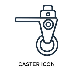 caster icon isolated on white background. Simple and editable caster icons. Modern icon vector illustration.