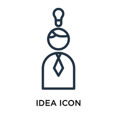 idea icons isolated on white background. Modern and editable idea icon. Simple icon vector illustration.