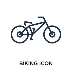 biking icons isolated on white background. Modern and editable biking icon. Simple icon vector illustration.