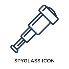 spyglass icons isolated on white background. Modern and editable spyglass icon. Simple icon vector illustration. - obrazy, fototapety, plakaty