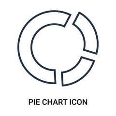 pie chart icon on white background. Modern icons vector illustration. Trendy pie chart icons