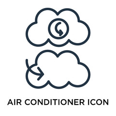 air conditioner icon isolated on white background. Simple and editable air conditioner icons. Modern icon vector illustration.