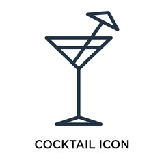 cocktail icons isolated on white background. Modern and editable cocktail icon. Simple icon vector illustration.