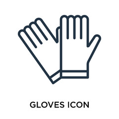 gloves icon isolated on white background. Simple and editable gloves icons. Modern icon vector illustration.