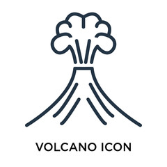 volcano icons isolated on white background. Modern and editable volcano icon. Simple icon vector illustration.