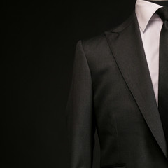 Classic mans Suit, Shirt And Tie, Close Up