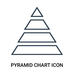 pyramid chart icon on white background. Modern icons vector illustration. Trendy pyramid chart icons