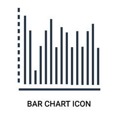 bar chart icon on white background. Modern icons vector illustration. Trendy bar chart icons