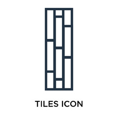 tiles icon isolated on white background. Simple and editable tiles icons. Modern icon vector illustration.