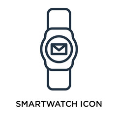 smartwatch icons isolated on white background. Modern and editable smartwatch icon. Simple icon vector illustration.