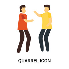 quarrel icon isolated on white background. Simple and editable quarrel icons. Modern icon vector illustration.