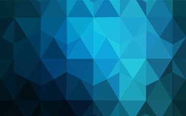 Dark BLUE vector triangle mosaic texture.