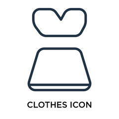 clothes icon isolated on white background. Simple and editable clothes icons. Modern icon vector illustration.