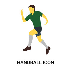 Fototapeta na wymiar handball icon isolated on white background. Simple and editable handball icons. Modern icon vector illustration.