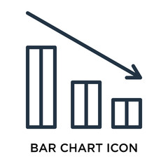 bar chart icons isolated on white background. Modern and editable bar chart icon. Simple icon vector illustration.