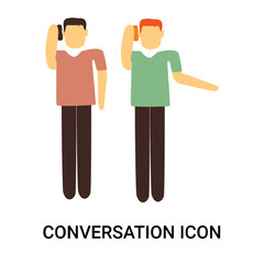conversation icon isolated on white background. Simple and editable conversation icons. Modern icon vector illustration.