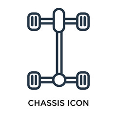 chassis icon isolated on white background. Simple and editable chassis icons. Modern icon vector illustration.