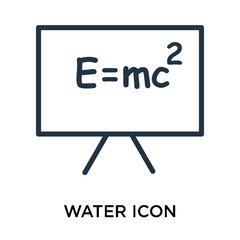 Water icon vector isolated on white background, Water sign , thin symbol or stroke element design in outline style