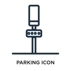 parking icons isolated on white background. Modern and editable parking icon. Simple icon vector illustration.