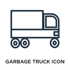 garbage truck icons isolated on white background. Modern and editable garbage truck icon. Simple icon vector illustration.