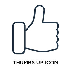 thumbs up icon isolated on white background. Simple and editable thumbs up icons. Modern icon vector illustration.