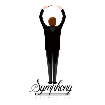 Isolated orchestra director icon