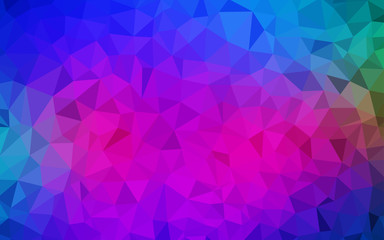 Obraz premium Dark Pink, Blue vector shining triangular backdrop.