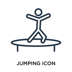 jumping icons isolated on white background. Modern and editable jumping icon. Simple icon vector illustration.