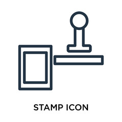 stamp icons isolated on white background. Modern and editable stamp icon. Simple icon vector illustration.