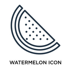 watermelon icons isolated on white background. Modern and editable watermelon icon. Simple icon vector illustration.