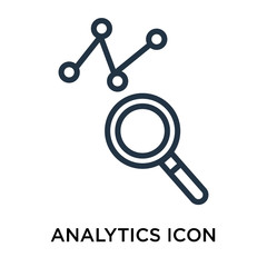 analytics icons isolated on white background. Modern and editable analytics icon. Simple icon vector illustration.