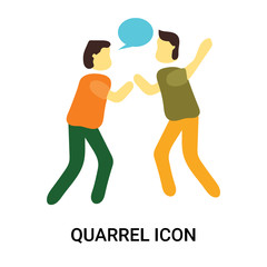quarrel icon isolated on white background. Simple and editable quarrel icons. Modern icon vector illustration.