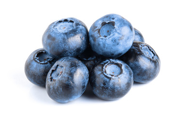fresh ripe blueberry isolated on white background