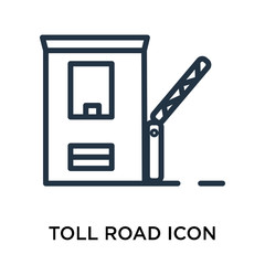 toll road icons isolated on white background. Modern and editable toll road icon. Simple icon vector illustration.