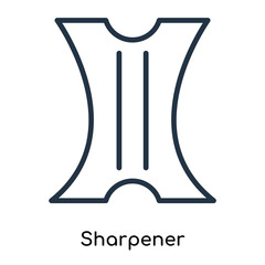 Sharpener icon vector isolated on white background, Sharpener sign , thin symbols or lined elements in outline style