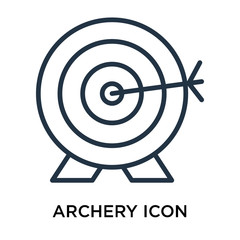 archery icons isolated on white background. Modern and editable archery icon. Simple icon vector illustration.