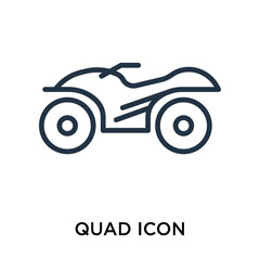 quad icons isolated on white background. Modern and editable quad icon. Simple icon vector illustration.