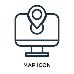 map icons isolated on white background. Modern and editable map icon. Simple icon vector illustration.