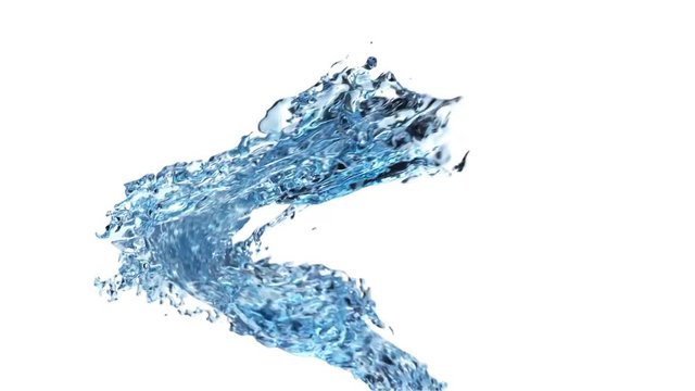 Water flowing in slow motion - Alpha included