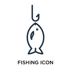 fishing icons isolated on white background. Modern and editable fishing icon. Simple icon vector illustration.