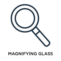 magnifying glass icons isolated on white background. Modern and editable magnifying glass icon. Simple icon vector illustration.