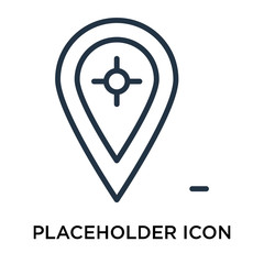 placeholder icons isolated on white background. Modern and editable placeholder icon. Simple icon vector illustration.